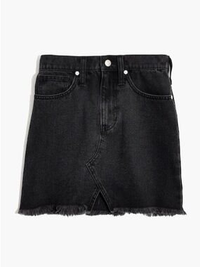 💕 MADEWELL rigid denim a line mini skirt in lunar wash cut out edition size 27